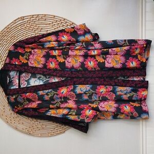 JOHNNY WAS WORKSHOP Sidonia Silk Floral Kimono  Size M